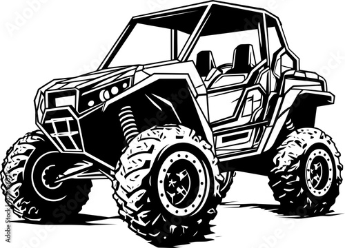 UTV Adventure Seeker Emblem Symbolizing Outdoor Exploration Trail Trekker UTV Logo Icon for Nature Lovers