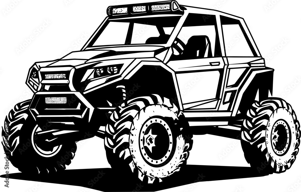 UTV Explorer Vector Logo for Outdoor Adventures Terrain Thriller UTV Emblem Symbolizing Adventure