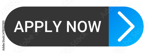 Apply now web UI button can be used for websites and apps. Vector illustration.