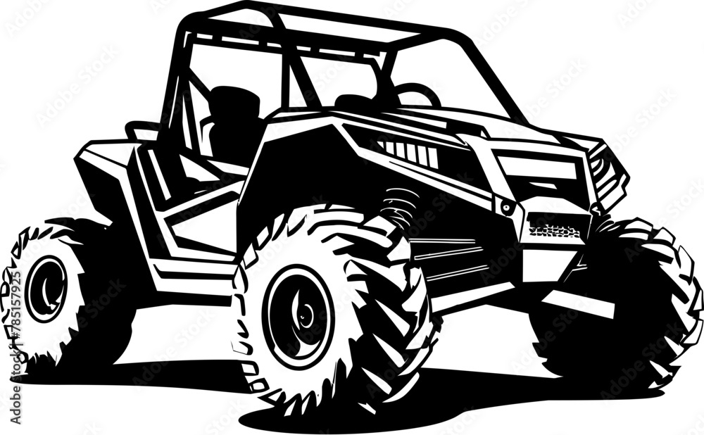 Naklejka premium Off Road Enthusiast Sport Vehicle Symbol Adventure Tracker UTV Logo Emblem