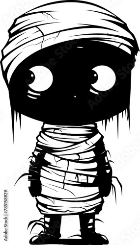 Cryptic Cuteness Cute Creepy Mummy Emblem Wrapped in Wonder Vintage Mummy Logo