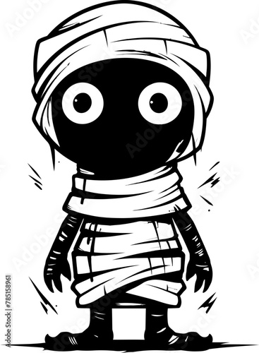 Retro Rattle Romance Cute Mummy Symbol Ancient Adorableness Vintage Mummy Icon