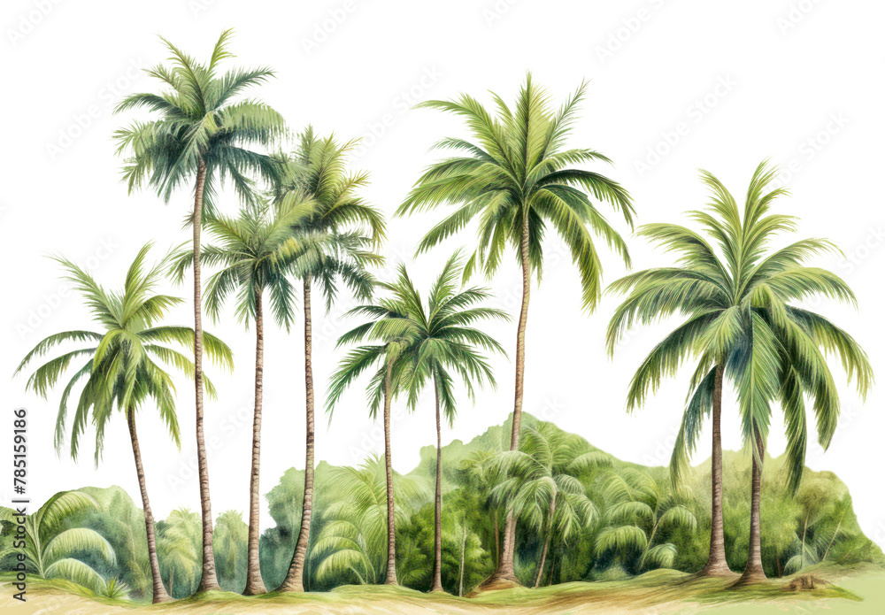 PNG Tropical trees vegetation outdoors tropics. AI generated Image by rawpixel.