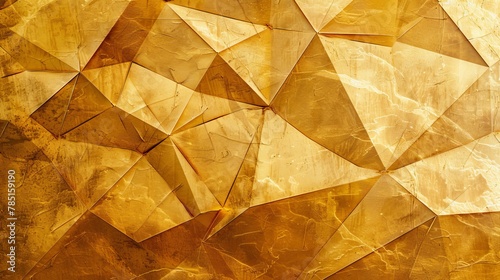 Geometric art print on a golden texture, ideal for wallpapers, posters, or textile designs