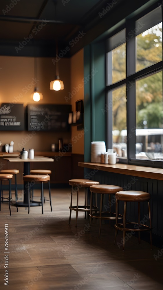 Fototapeta premium interior of a restaurant, ai generated