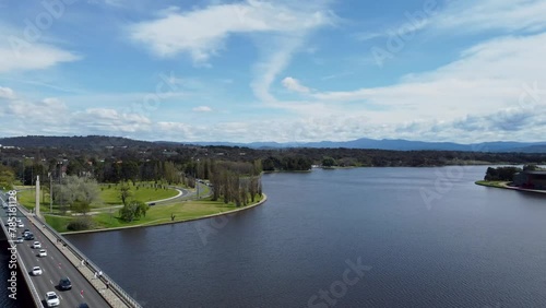 Wallpaper Mural Aerial view of a road over the river on a sunny day Torontodigital.ca