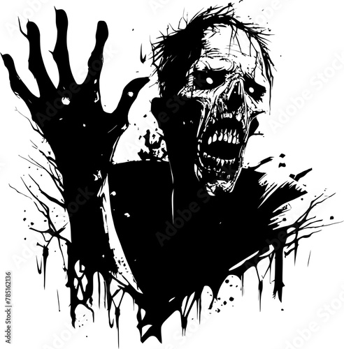 Creepy Claw Craze Vector Logo with Zombie Hands Deathly Clutch Emblematic Zombie Hands Icon