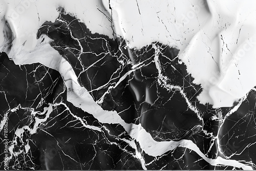 Black white luxury marble abstract background. Close-up surface grunge stone texture