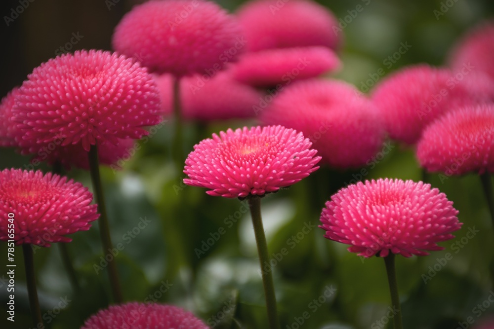 Beautiful view of a pink bellis perennis flowers for background use Beautiful view of a pink bellis perennis flowers for background use
