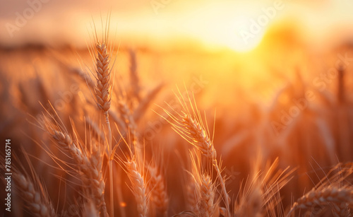 Golden Harvest  Sunset Over Wheat Fields