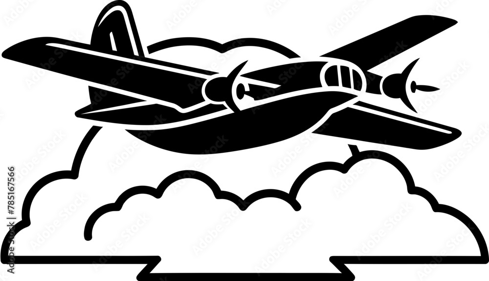 Doodle Aeronaut Playful Plane Emblem Airborne Sketches Whimsical Aviation Symbol