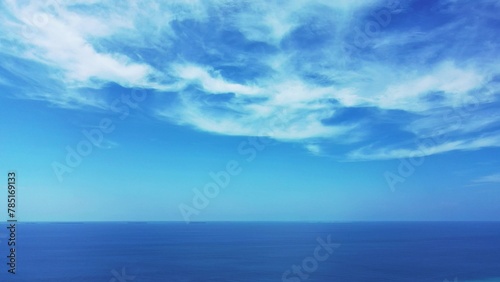 Endless Indian Ocean and the blue, cloudy sky