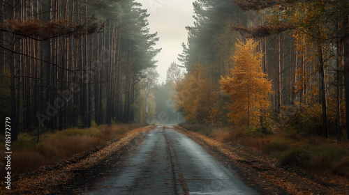 road in the forest 