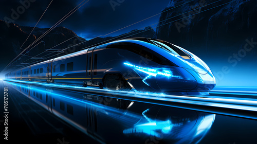 High-tech high-speed rail photo