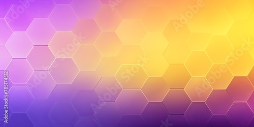 Lavender and yellow gradient background with a hexagon pattern in a vector illustration