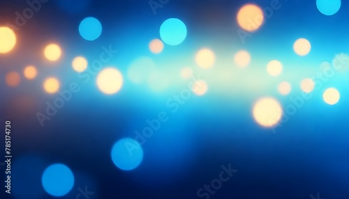 Blue widescreen bokeh background for Banner, Poster, ad, celebration, and various design works photo