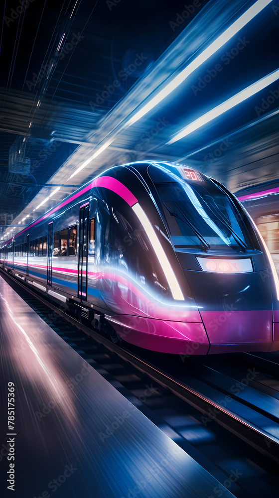 Fototapeta premium High-tech high-speed rail