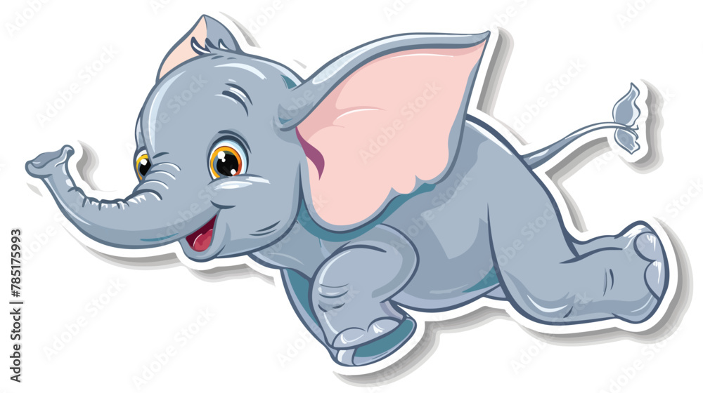 Dumbo animal cute funny logo sticker icon symbol 
