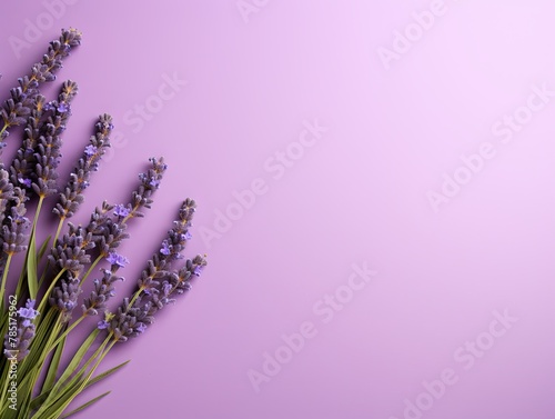 Lavender background with dark lavender paper on the right side  minimalistic background  copy space concept  top view  flat lay