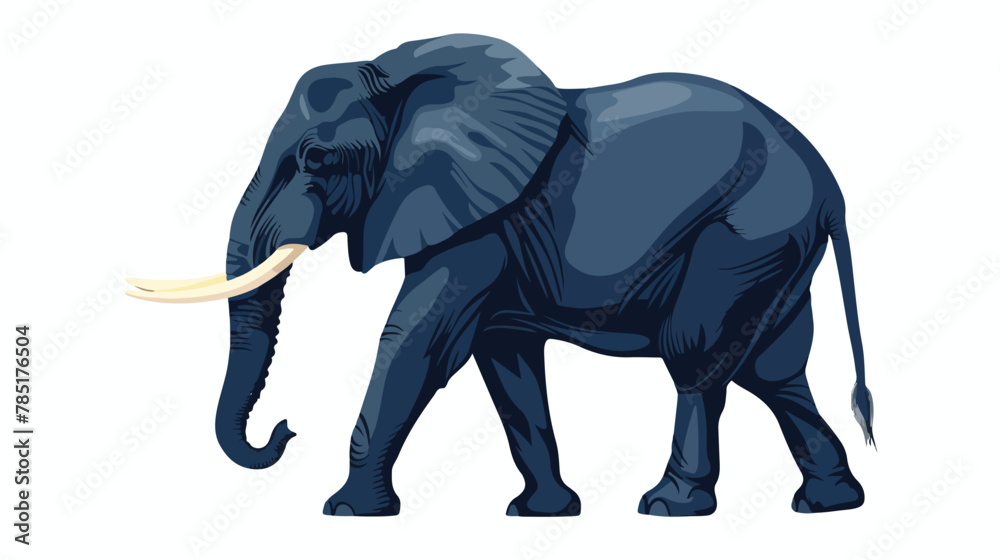 Elephant Flat vector isolated on white background 