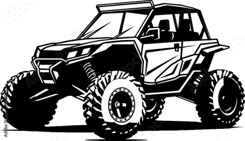 Nature Adventurer UTV Logo Design Off Road Explorer Sport Vehicle Vector