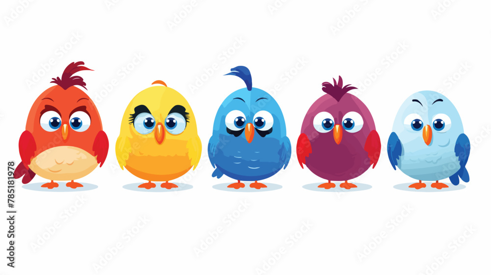 Funny Birds Character Vector icon Vector illustration