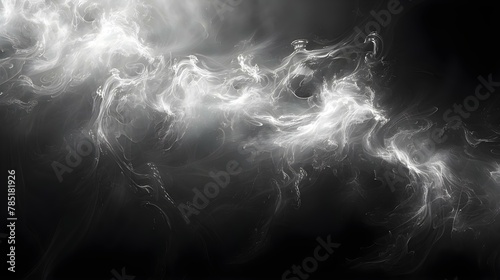 Monochrome Whispers: Swirling Smoke Patterns. Concept Smoke Patterns, Monochrome Photography, Abstract Art, Swirling Designs