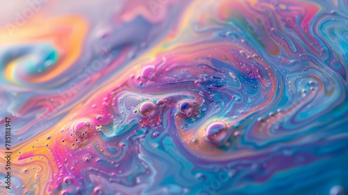 Abstract Macro: A close-up photo of a soap bubble