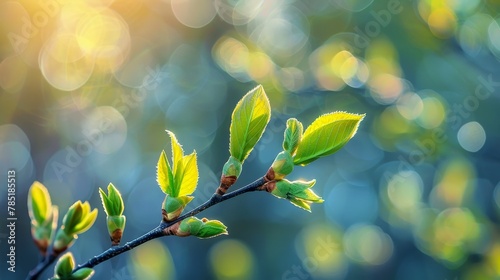 Environmental Concepts: A photo of a leafy branch with buds