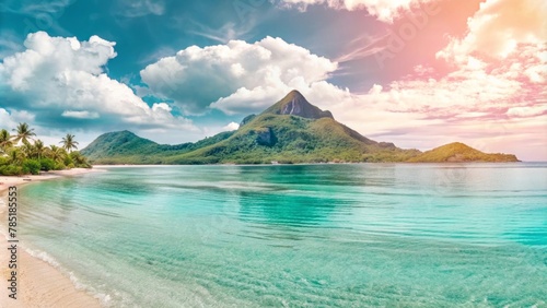 Beautiful beach with clear water