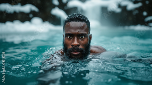 Black Man in Ice Cold Water © Emil