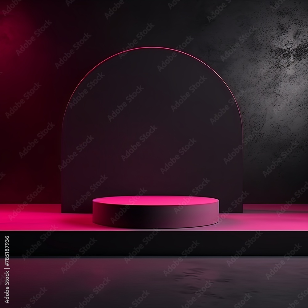 Magenta background with dark magenta paper on the right side ...