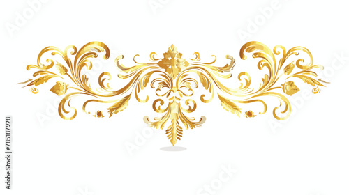 Golden Ornament Emblem Vector Illustration Flat vector