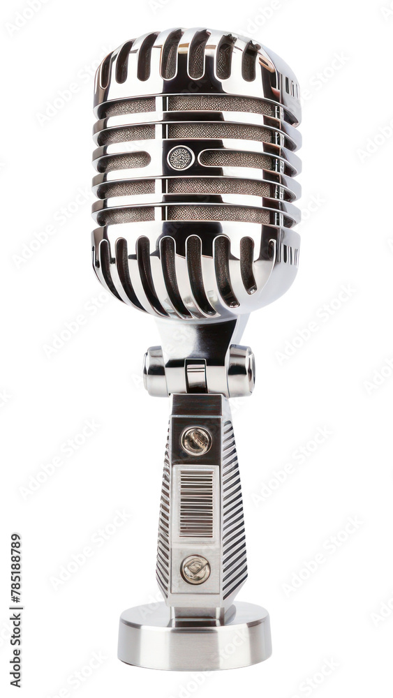 Fototapeta premium PNG Microphone technology karaoke silver