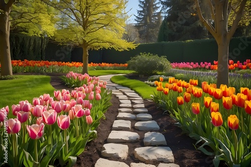tulip garden in spring © Hassan