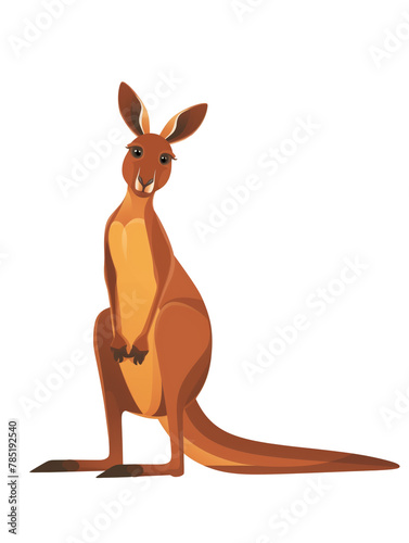 kangaroo isolated on white transparent background. PNG format