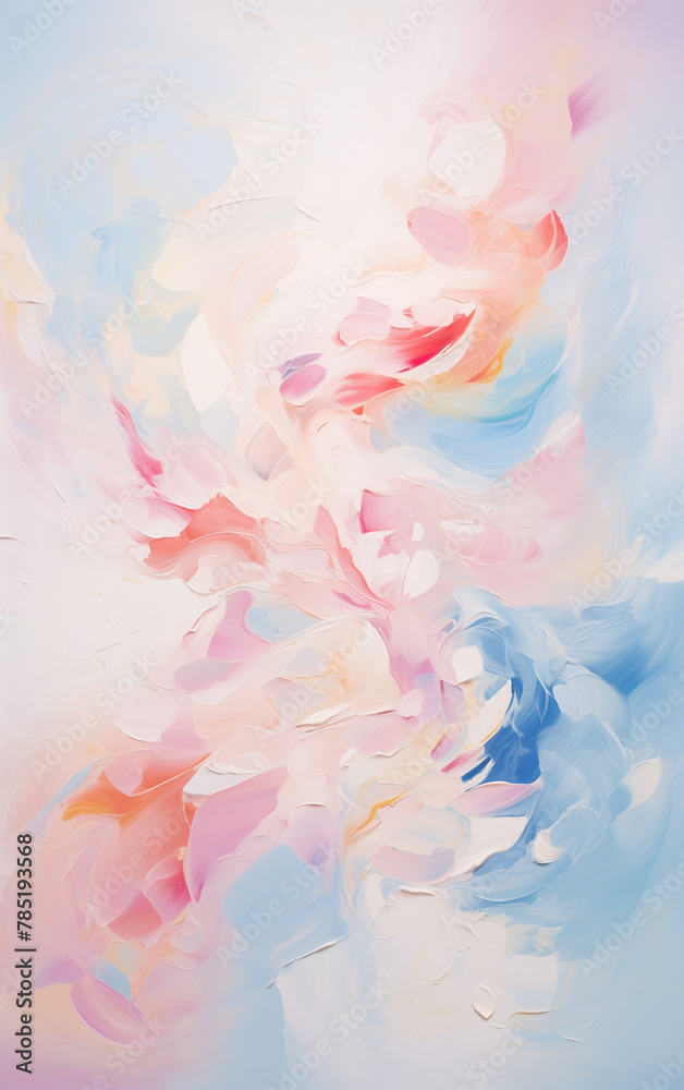 Abstract watercolor hand drawn background in pastel colors.