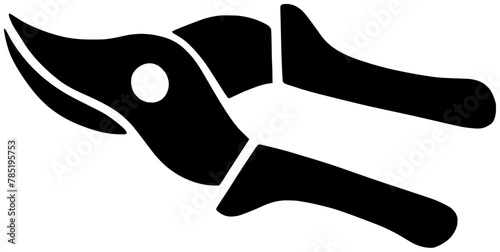 garden illustration gardening silhouette plant logo harvest icon nature outline pruner agriculture green secateurs growing work black flower spring shape shovel tool grow for vector graphic background