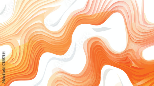 Orange white gradient illustration with abstract wavy
