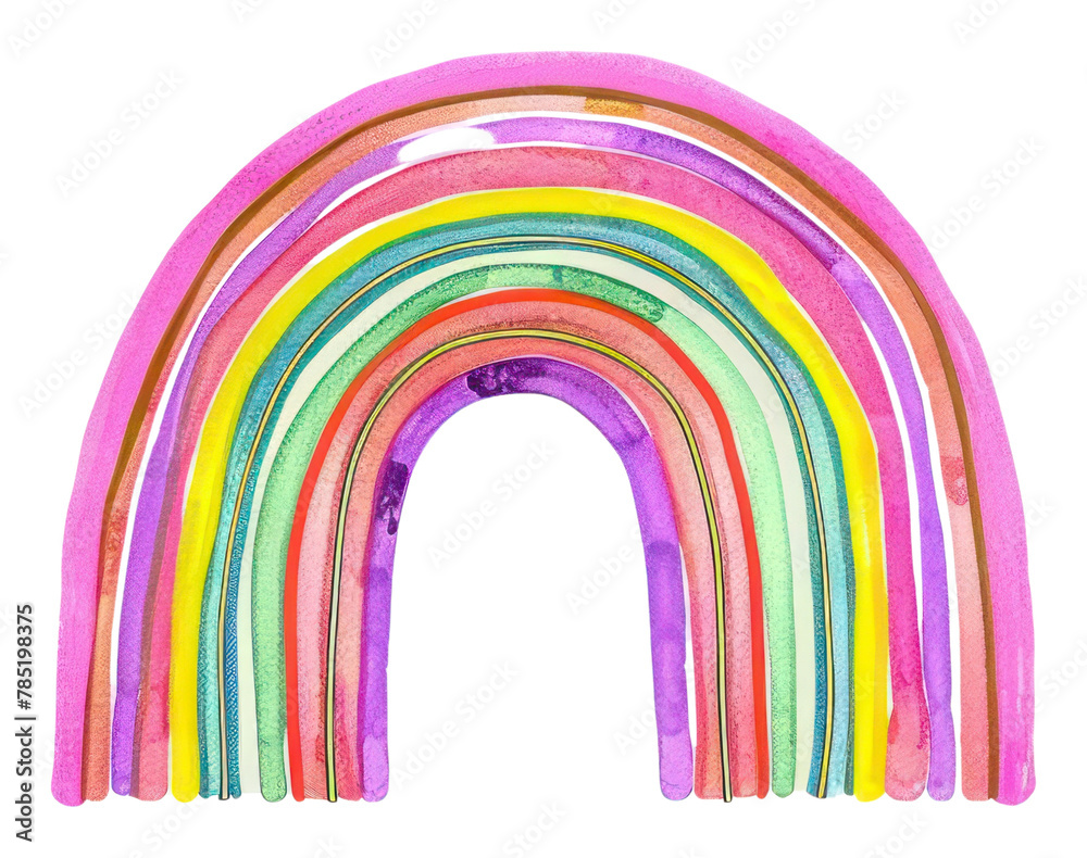 Fototapeta premium PNG Aesthetic Neon Holography rainbow illustration architecture purple arched.