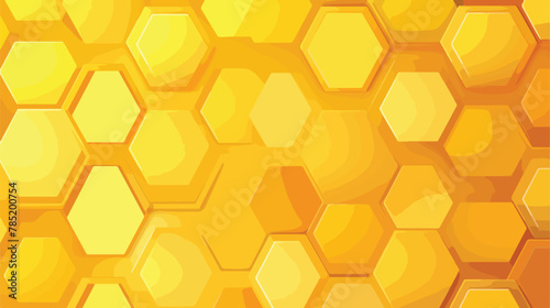 Honeycomb seamless pattern with hexagon grid cells 