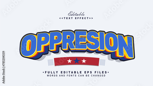 editable oppresion text effect.typhography logo