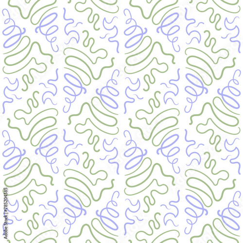 Abstract retro seamless pattern. Doodle ornament endless background. Vector flat illustration