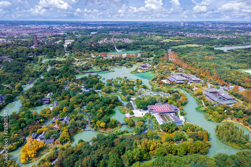 Slender West Lake Scenic Area in Yangzhou City, China photo