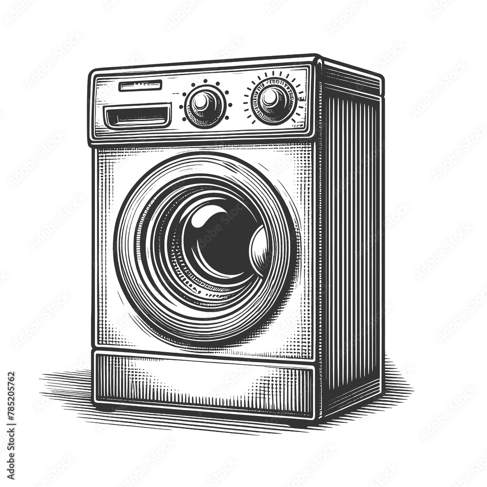 washing machine, ideal for themes of retro appliances and laundry ...
