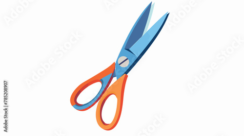 Jugged scissors vector illustration. Flat vector isolated