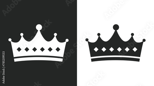 Hand drawn crown Icon silhouette