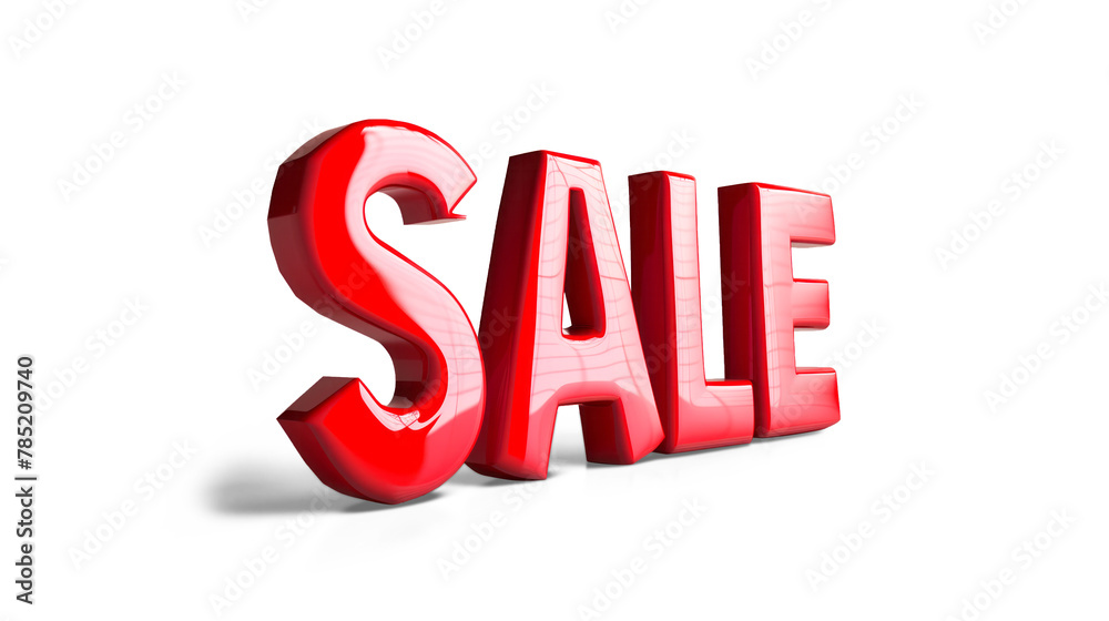 3d letter SALE in red color on transparent background 3d letter SALE in red color on transparent background