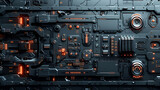 Black Tech Background with Sci-Fi 3D Panels Dark,
Machines of the Mind Futuristic Conspiracies Revealed
