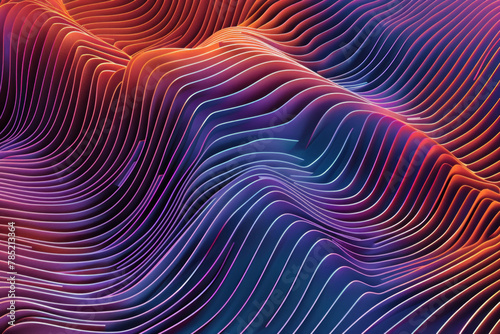 Gradient color wavy lines for background